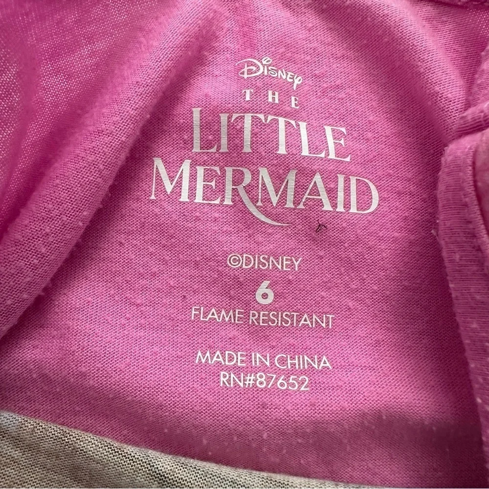 Disney Pink Little Mermaid Nightgown Size 6